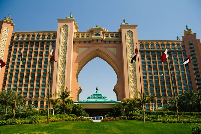 Abu Dhabi Grand Mosque, Etihad Towers & Royal Palace Visit from Dubai - Emirates Palace outside views: a royal official setting without the entry fee