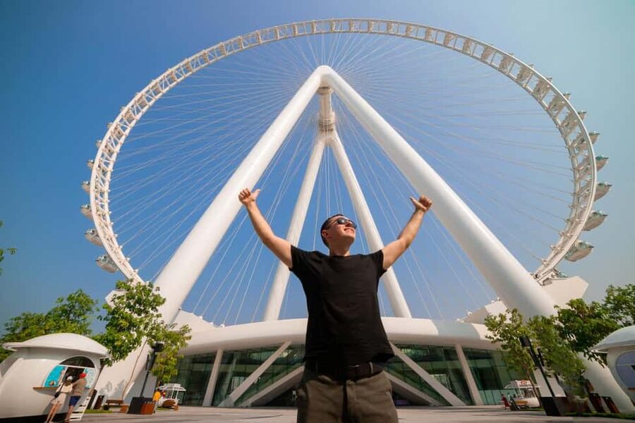 Dubai: Ain Dubai Wheel, Blue Mosque & Half-Day Guided Tour - Bluewaters Island Stroll: Add-On Photos Without Extra Planning