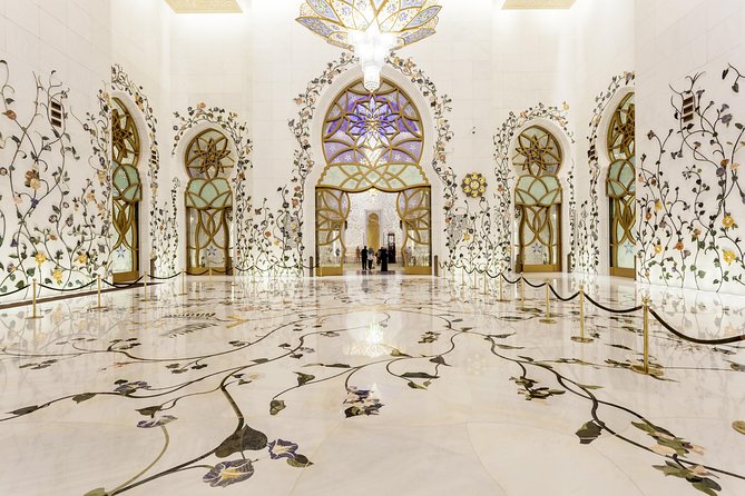 Dubai To Abu Dhabi: Grand Mosque, Royal Palace & Etihad Towers - Qasr Al Watan palace visit: entry included, guided tours not allowed inside