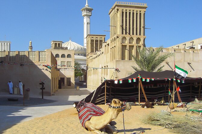 Old & Modern Dubai Full Day Private Tour with Blue Mosque Visit - Madinat Jumeirah Souk: shopping with a waterfront view