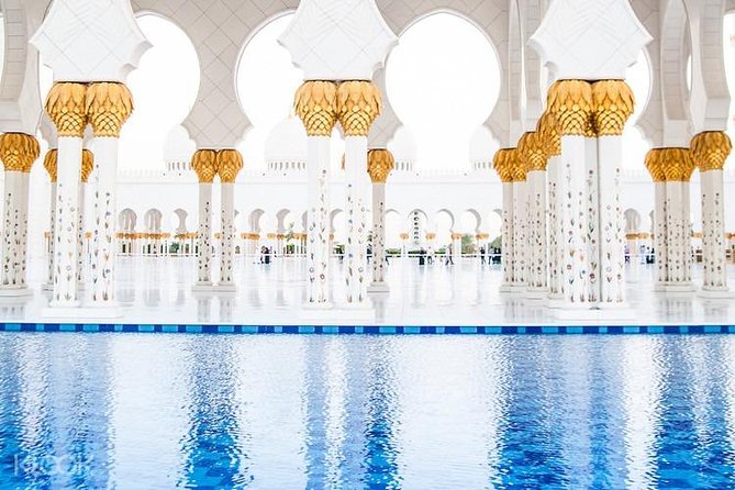 Sheikh Zayed Grand Mosque | Abu Dhabi City Tour | Private SUV - Emirates Palace lobby and Presidential Palaces views: the photo stop with real wow