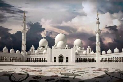 Sheikh Zayed Grand Mosque Abu Dhabi ! Private Tour from Dubai - Sheikh Zayed Grand Mosque from the outside: first impressions count
